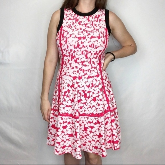 Kate Spade Pink White Texture Sweater Dress M Floral - Picture 1 of 10